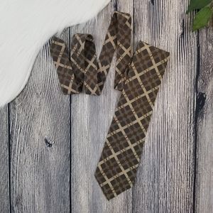 Valentino Plaid Silk Neck Tie